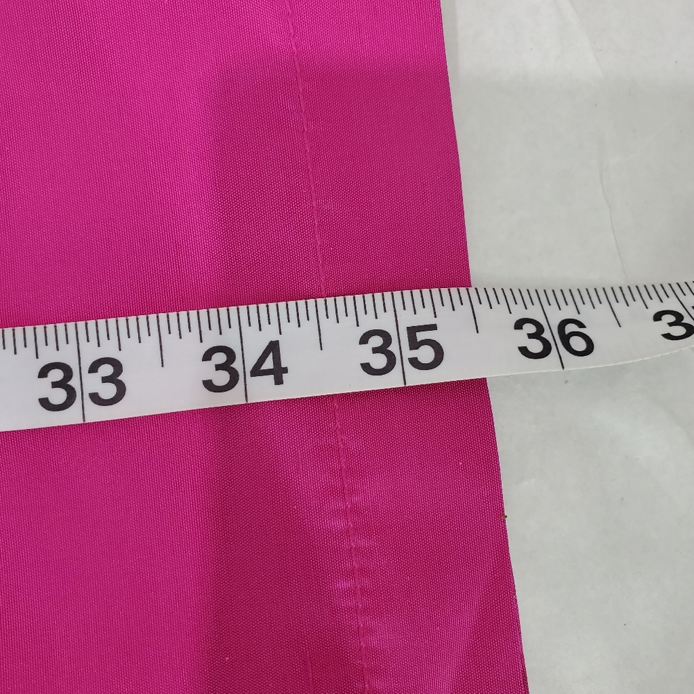 Talbots 100% silk sheath dress 6P Textured Fuschia Hot Pink Taffeta Shirt Dress - Picture 13 of 16